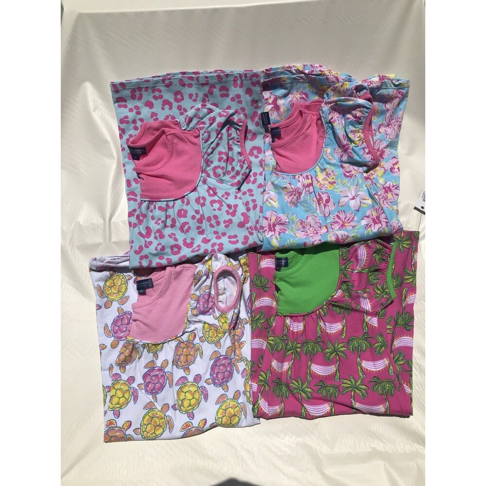 Set Of 4 Simply Southern Girls 5T Short Sleeve Dress 1 Nwt